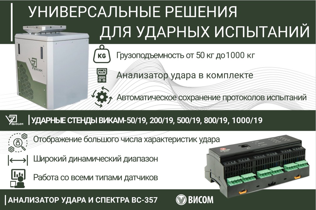 Ударный стенд ВИКАМ и система анализа удара ВС-357